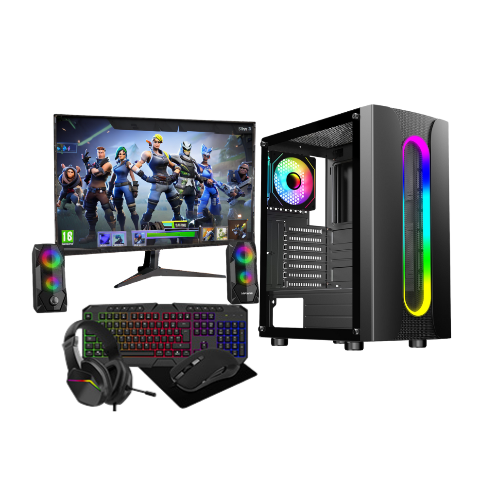 Fast Gaming Pc Bundle Core I7 16Gb Ram 1Tb & 128Gb Ssd 4Gb Gt730 22' + Speakers 646422002712