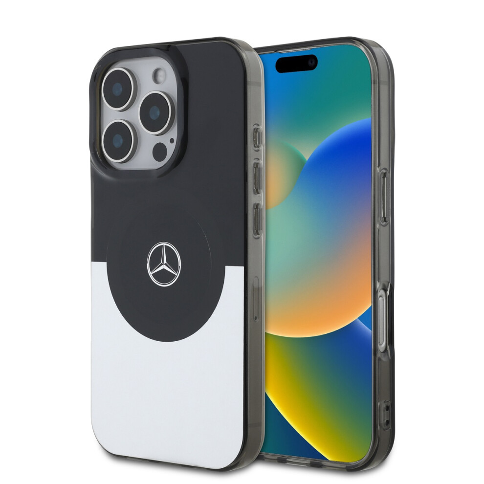 Mercedes-Benz Mercedes Double Layer Case With Magsafe For Iphone 16 Pro Max 6.9" Black/Silver - Mehmp16x23hbigk