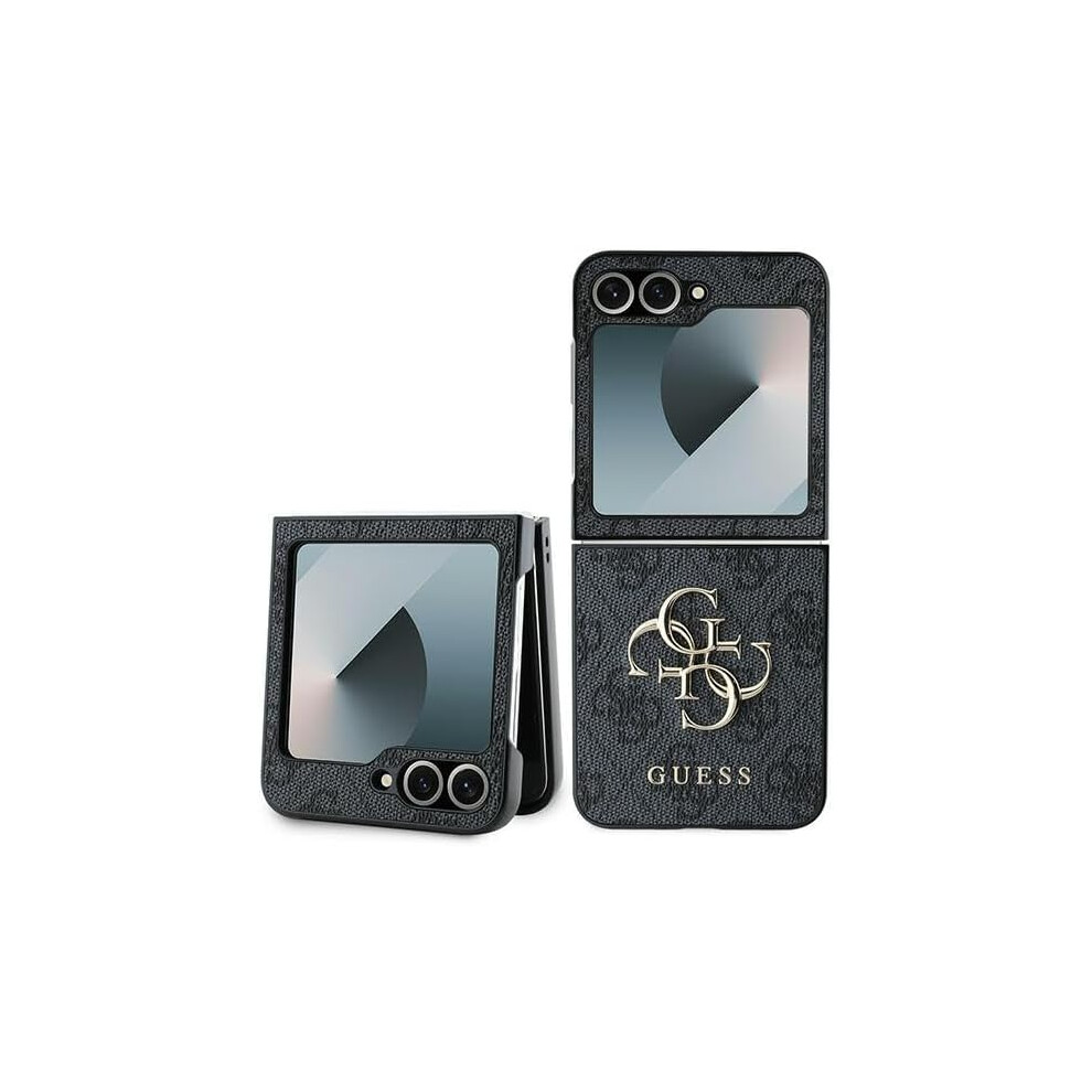 Guess PU Big 4G Metal Logo Case for Samsung Galaxy Z Flip 6 Black- GUHCZF64GMGGR