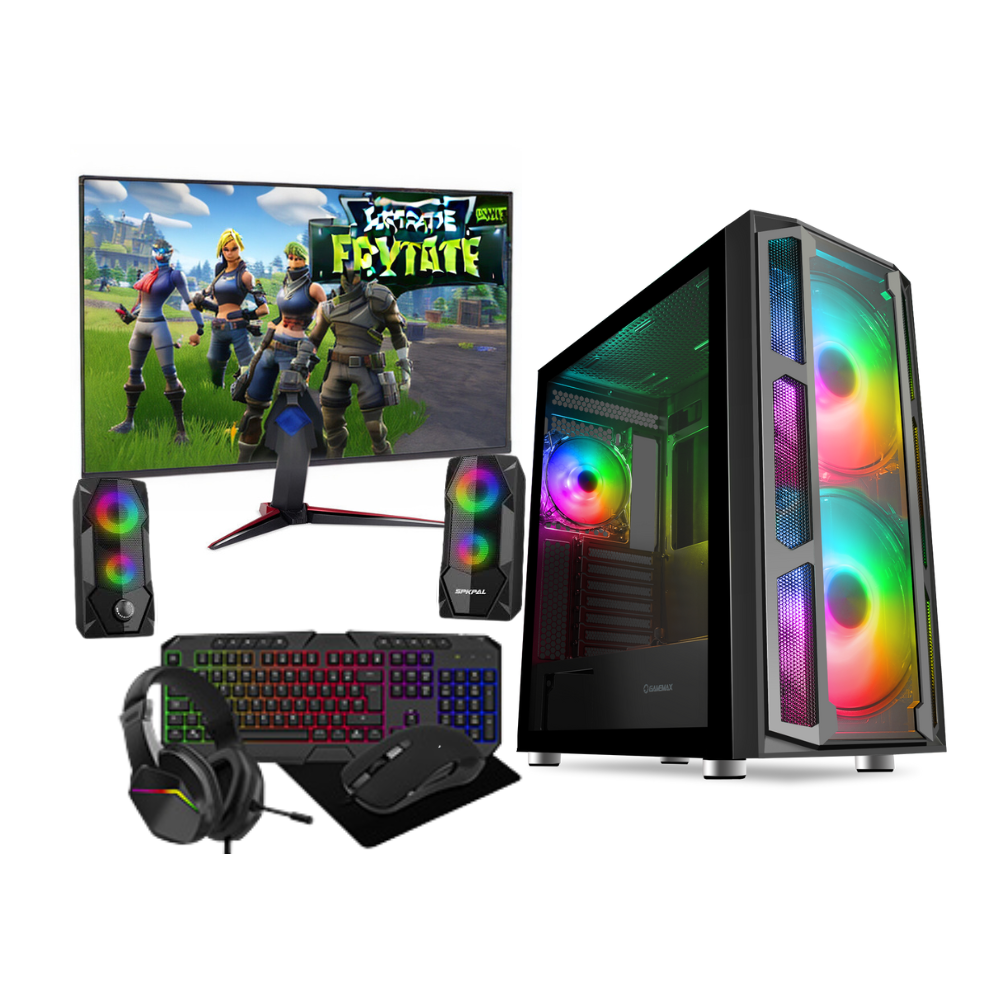 Fast Gaming PC Bundle Core i7 16GB RAM 1TB & 128GB SSD 4GB GT730 22''