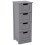 (Grey) Priano 4 Drawer Freestanding Storage Bathroom Unit 11