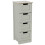 (Grey & Oak) Priano 4 Drawer Freestanding Storage Bathroom Unit 10