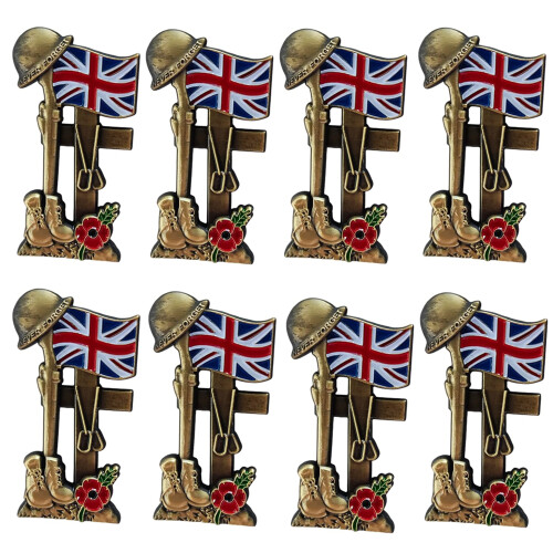 (8pcs) Poppy Badges and Pins 2024 Never Forget