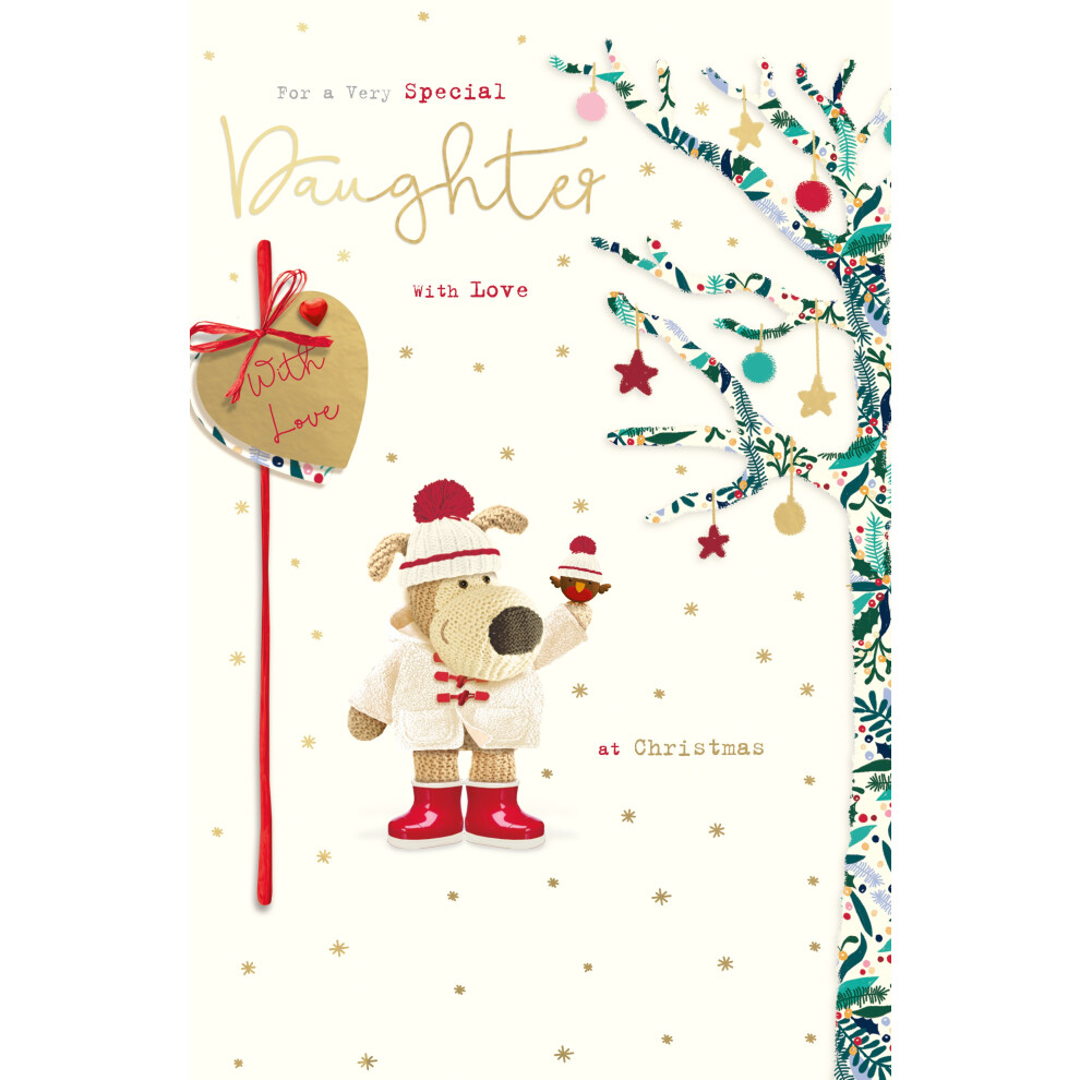 Boofle Embellished For A Very Special Daughter Cute Christmas Greeting Card