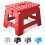 KEPLIN 9 inch Folding Step Stool Non-Slip Foldable stool, Red 1