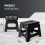 KEPLIN 11 inch Folding Step Stool Non-Slip Foldable stool, Black 3