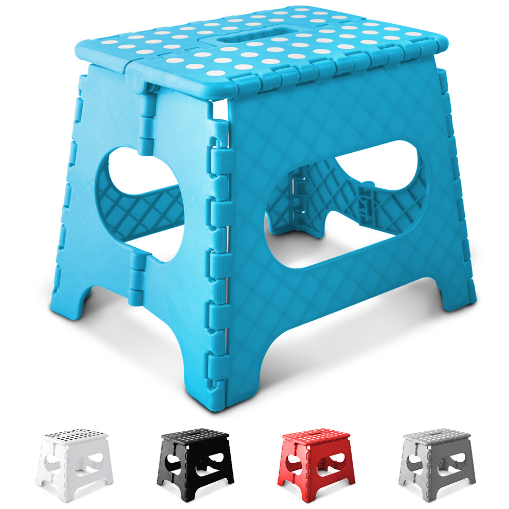 Keplin Blue (11 Inch, ) Folding Step Stool Non.slip Foldable Stool Size 11