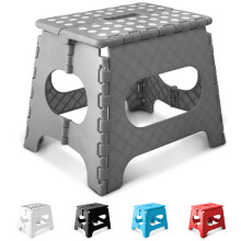 KEPLIN 11 inch Folding Step Stool Non-Slip Foldable stool, Grey