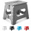 KEPLIN 11 inch Folding Step Stool Non-Slip Foldable stool, Grey 1