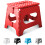 KEPLIN 11 inch Folding Step Stool Non-Slip Foldable stool, Red 1
