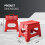 KEPLIN 11 inch Folding Step Stool Non-Slip Foldable stool, Red 3
