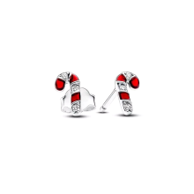 Pandora Stud Earrings Sparkling Red Candy Cane Genuine 292996C01