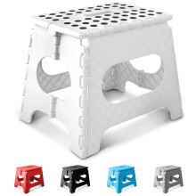 KEPLIN 11 inch Folding Step Stool Non-Slip Foldable stool, White
