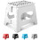 KEPLIN 11 inch Folding Step Stool Non-Slip Foldable stool, White 1