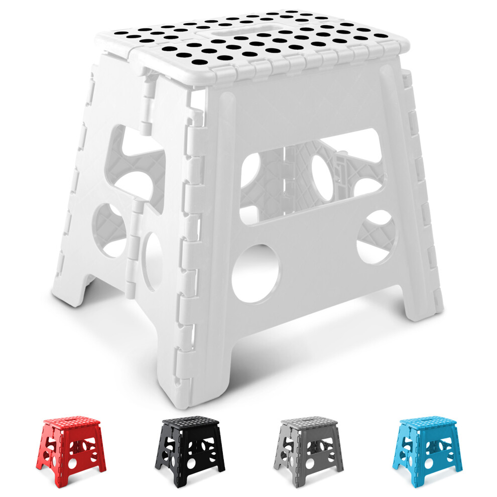 Keplin White (13 Inch, ) Folding Step Stool Non.slip Foldable Stool Size 13