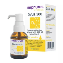 Vitamin D3 Oil Suspension with Dropper, 500 IU, 20 ml,