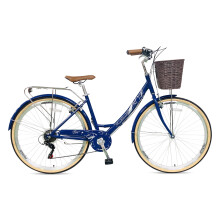 (15 Inch , Blue ) Tiger Traditional 700c Alloy Ladies Heritage Bike