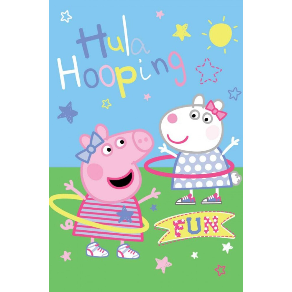 Peppa Pig Fleece Throw Blanket 100 x 150 cm Hula Hoop