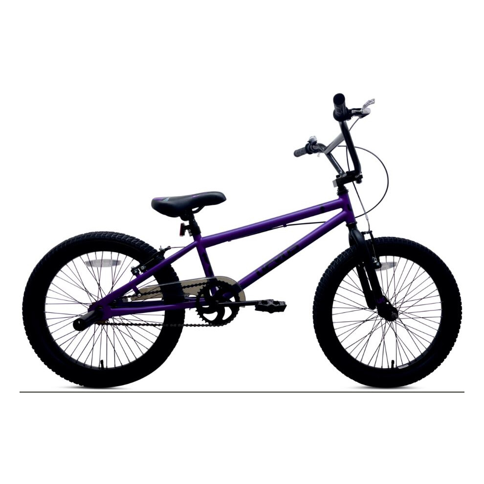 (Matt Purple ) Tiger BMX Bike UC X-UP Unisex Junior Stunt Bicycle 20" Wheel 1 Speed