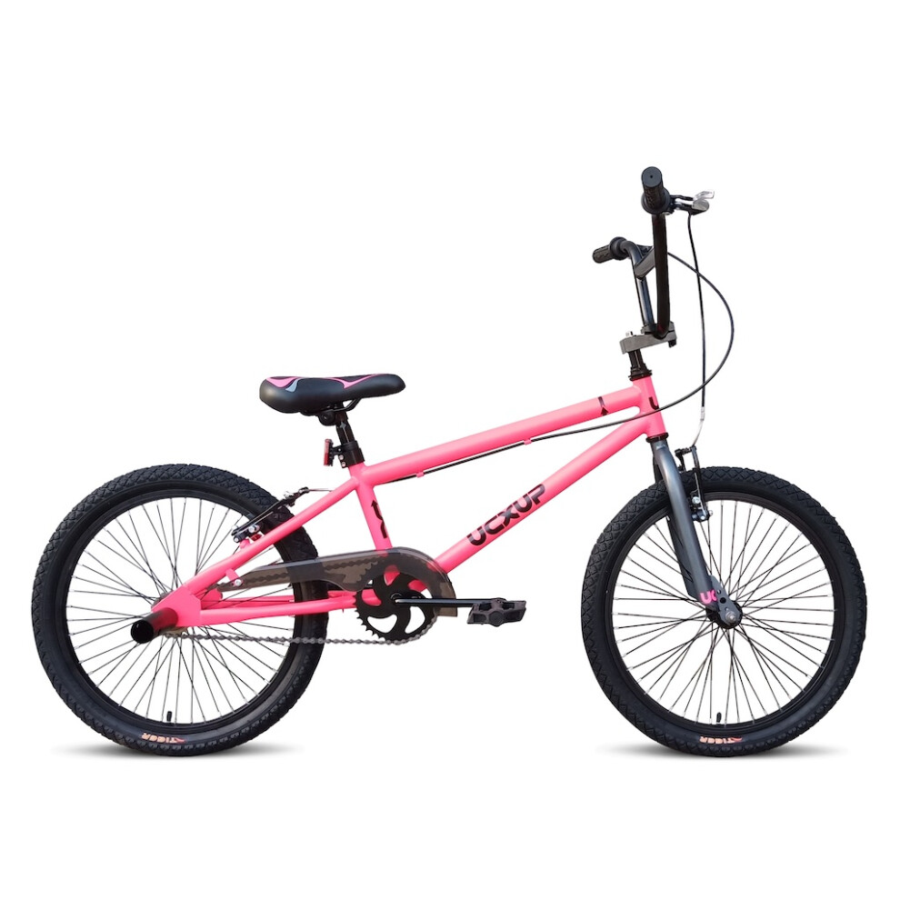 (Matt Pink ) Tiger BMX Bike UC X-UP Unisex Junior Stunt Bicycle 20" Wheel 1 Speed