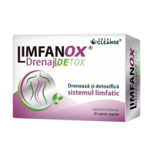 Limfanox drenaj detox Total Cleanse, 30 caps unblock lymph nodes.