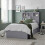 Bedmaster Oscar Grey Wooden Bookcase Ottoman Storage Bed Single 2