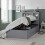 Bedmaster Oscar Grey Wooden Bookcase Ottoman Storage Bed Single 3