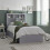 Bedmaster Oscar Grey Wooden Bookcase Ottoman Storage Bed Single 4