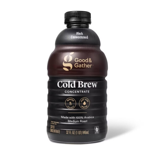 Good & Gather Cold Brew Coffee Concentrate Black Unsweetened 32floz
