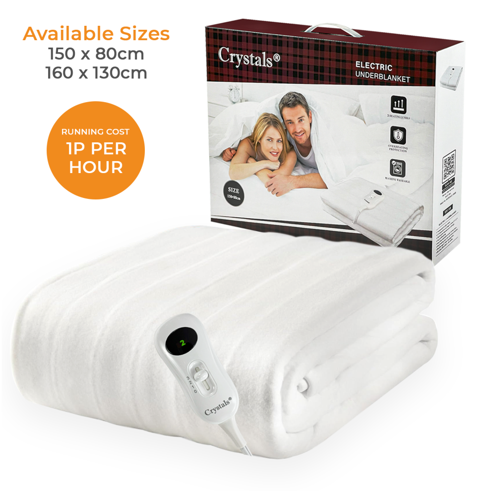 Electric Heated Under Blanket Comfort Control Fast Heat Up Cosy Warm Washable