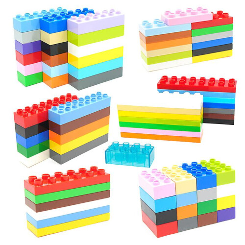 (1pcs 2x8 thick GN) Bulk Big Size Building Block Bricks 8 12 16 Dots ...