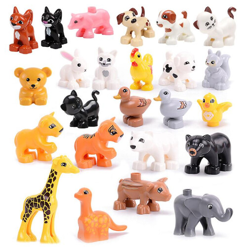(Chicken Brooding) Big Size Building Blocks Cat Dog Pig Rabbit Model ...