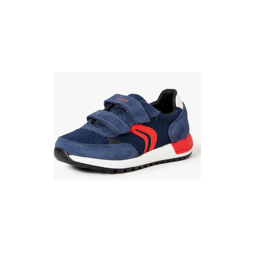 Geox Boy's J Alben Boy Sneakers, Navy Red, 12.5 UK Child