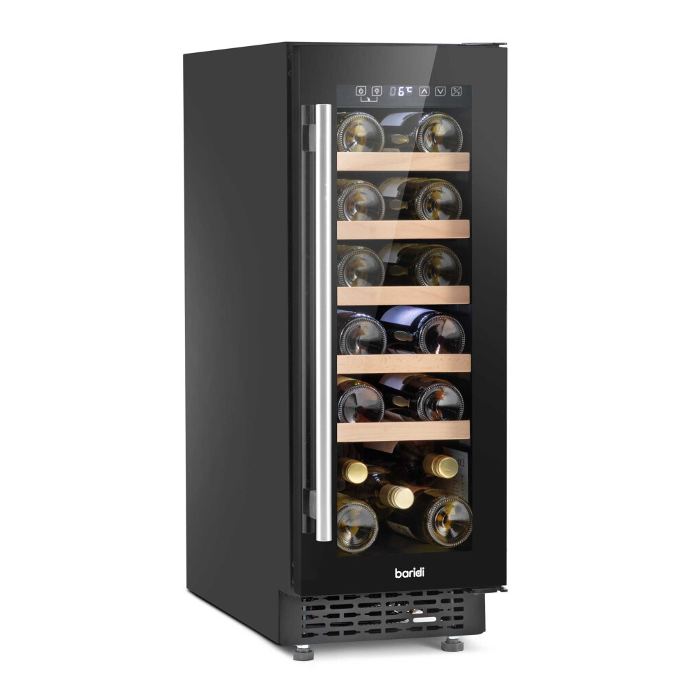 Dellonda Baridi 20 Bottle Slim 30Cm Built-In Wine Cooler With Digital Touchscreen Controls - Dh203