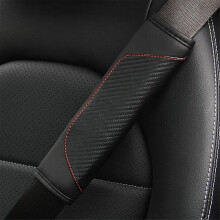 (1pcs black) PU Leather Safety Seat Belt, Shoulder Cover, Breathable Protection, Padding Pad, Interior Access, Car Accessories, 2Pcs