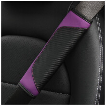 (1pcs purple) PU Leather Safety Seat Belt, Shoulder Cover, Breathable Protection, Padding Pad, Interior Access, Car Accessories, 2Pcs