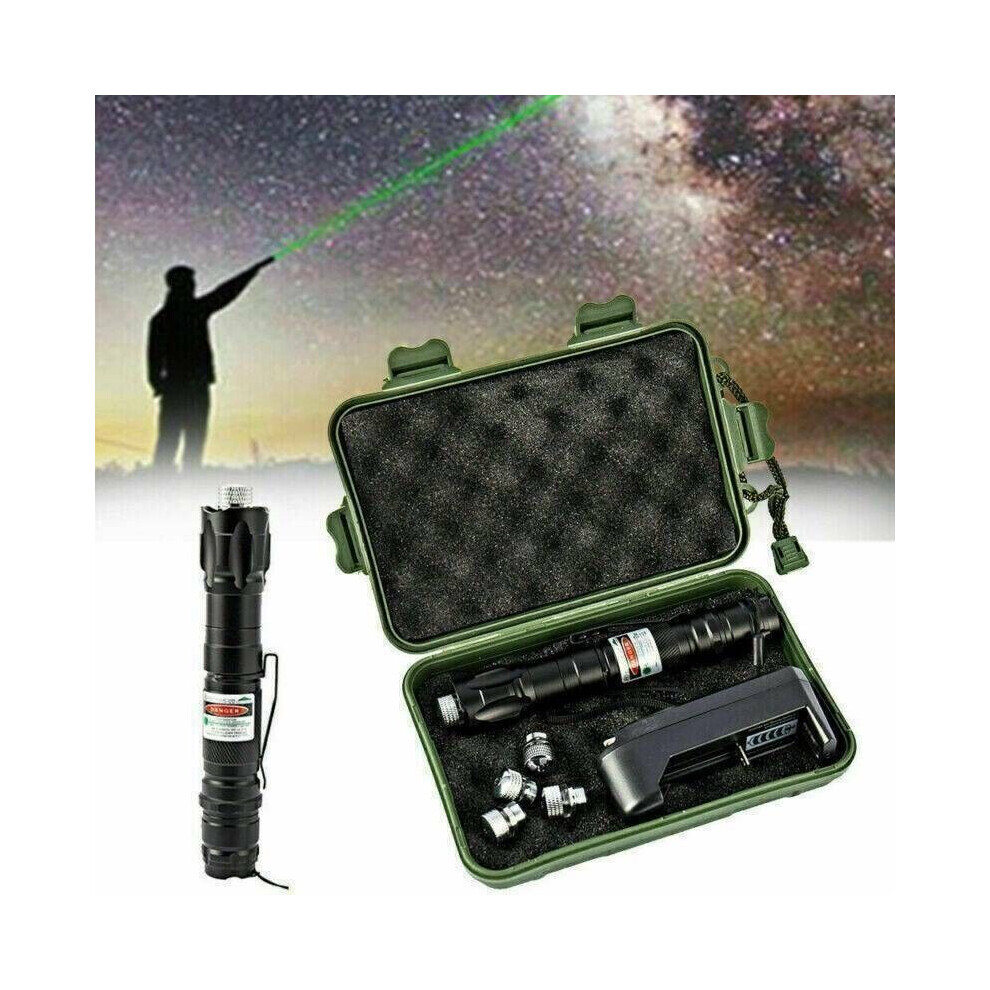 Rechargable Laser Pointer Pen 532Nm Beam Laser 1000 Meters W/Box Light