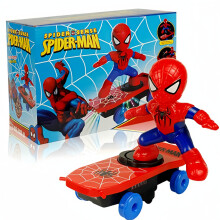 Marvel Spiderman Flip Rotation Skateboard Acousto-Optic Car Ultraman Electric Music Toy Stunt Scooters Christmas Toys