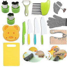 13 Pieces Wooden Kids Knife for Cooking, Kid Safe Knives Cutting Veggies Fruits