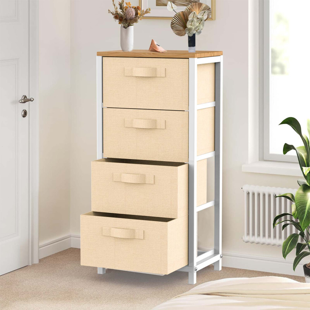 4 Drawer Chest of Drawers Bedroom Living Room Storage Cabinet Organizer Drawers