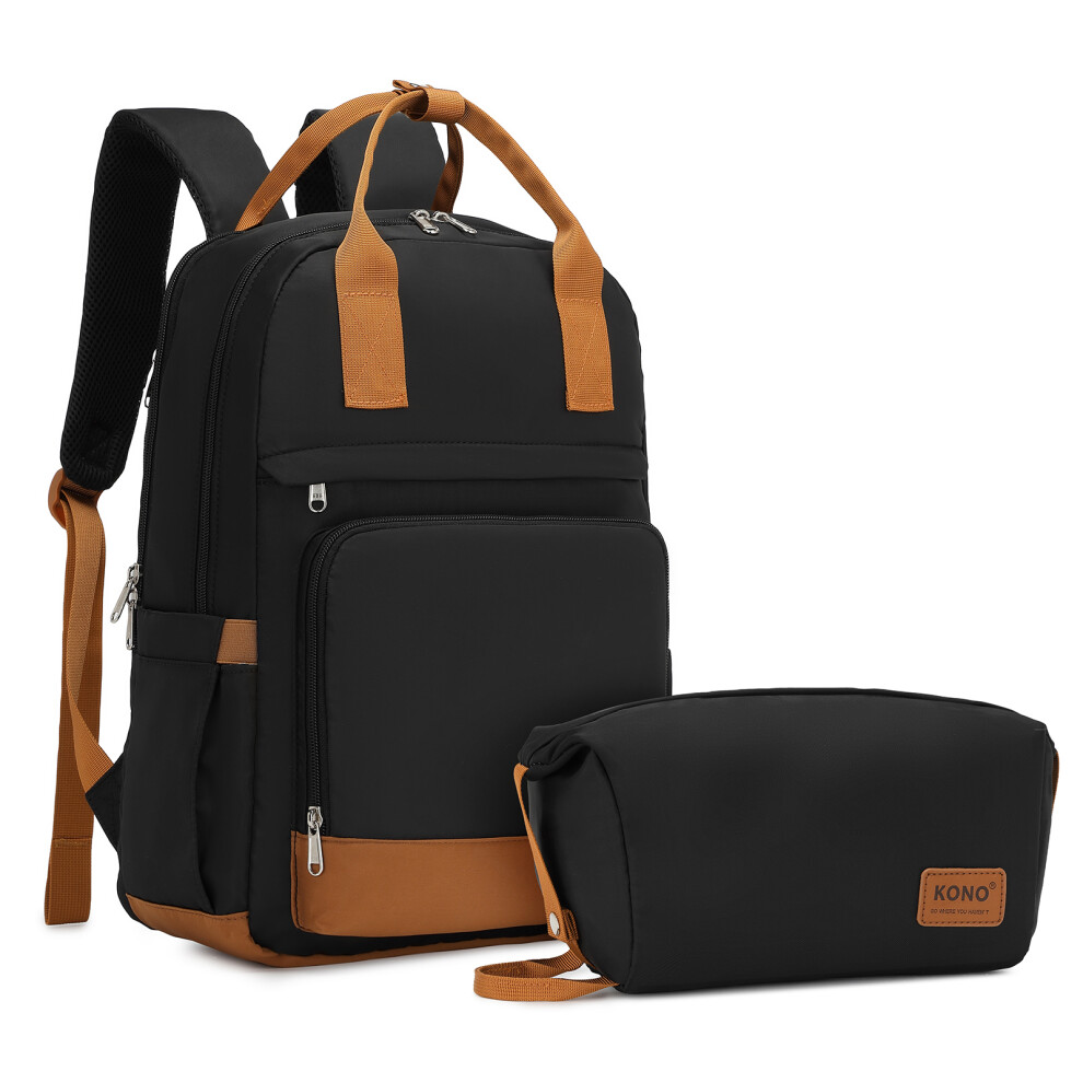 (Black) 20L Multi-Compartment Laptop Backpack Travel Bag