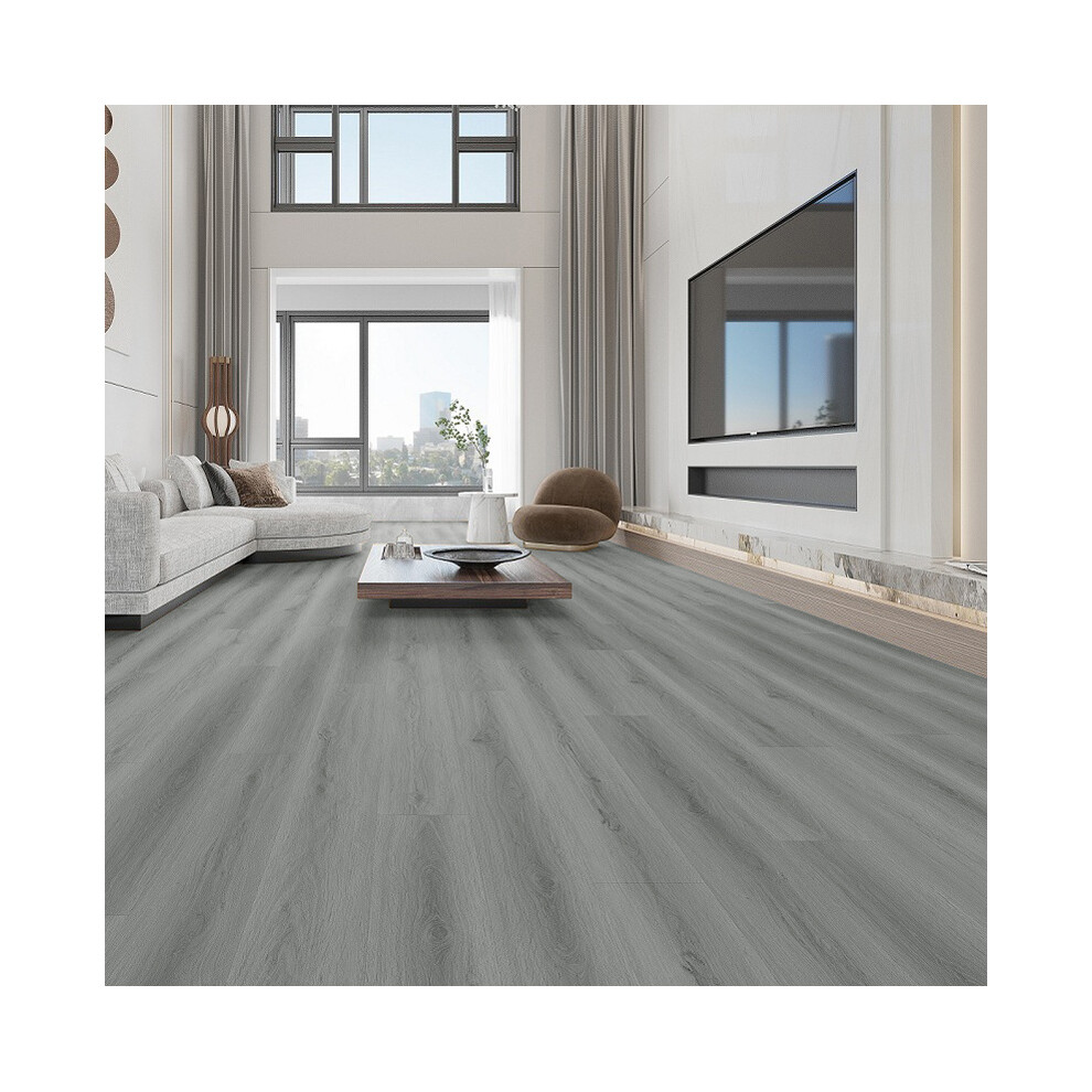 Set of 72 Grey Realistic Woodgrain Effect Self Adhesive PVC Flooring Wood Plank Waterproof