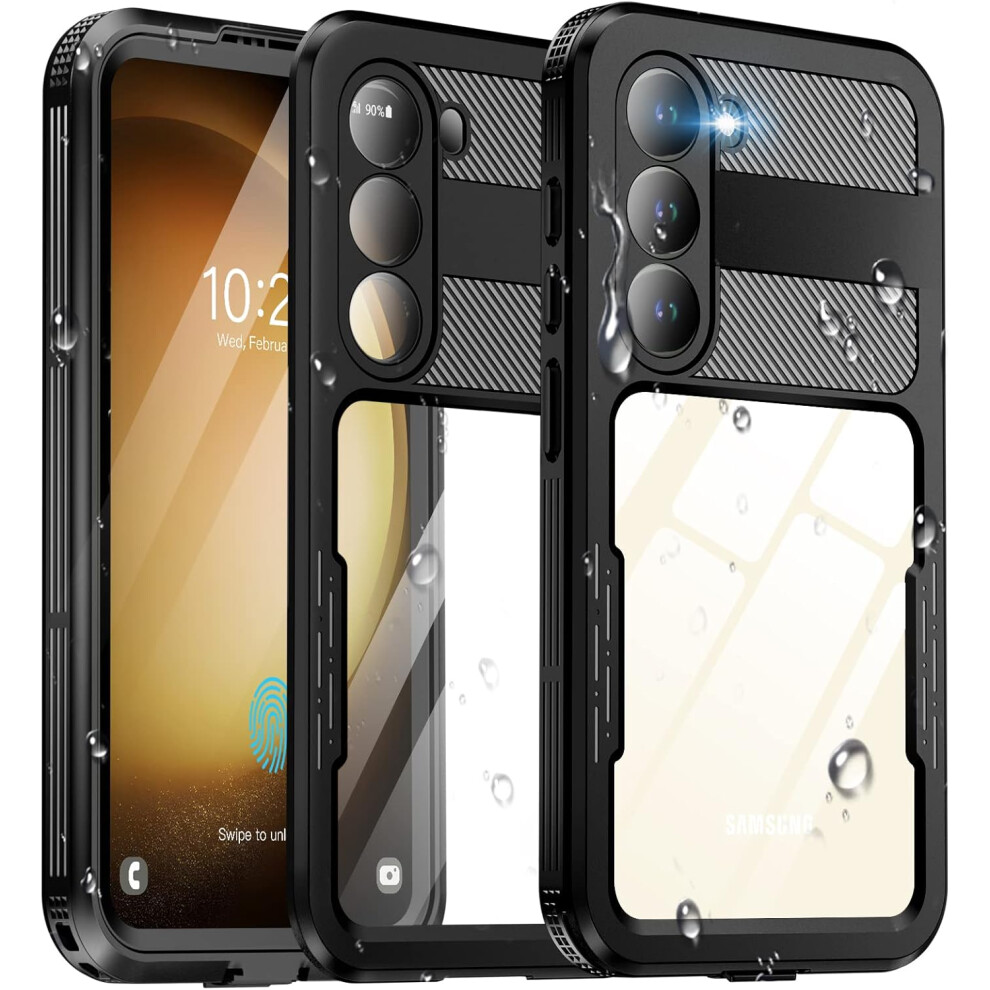 For Samsung Galaxy S23+ Plus 5G Waterproof Full Body Cover Phone Case Black 5061002183721