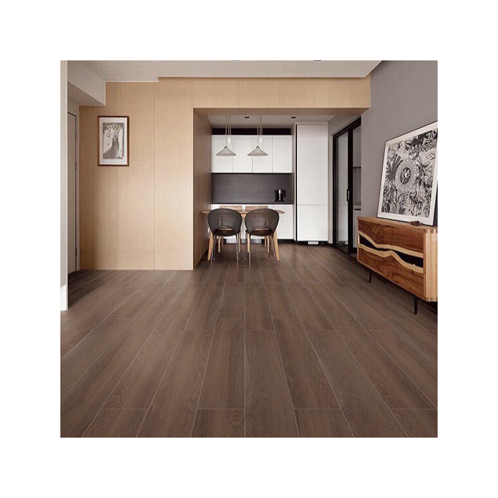 Dark Brown Wood Effect Vinyl Flooring Self Adhesive Floor Plank,72 Pcs