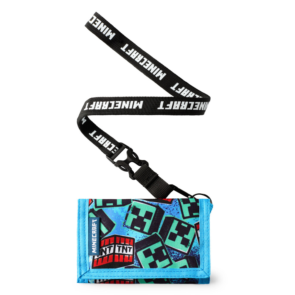 Minecraft Strap Wallet (Boys Blue)