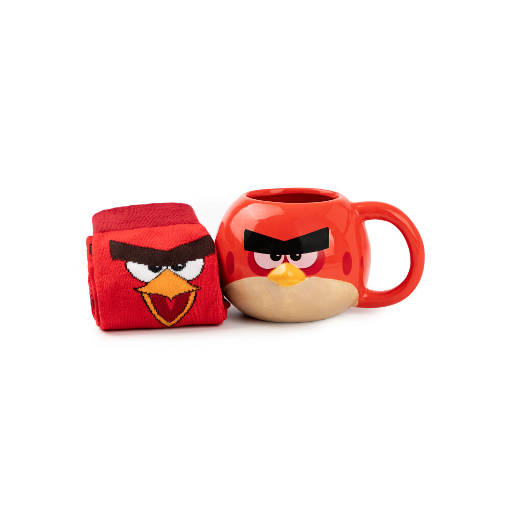 Angry Birds Mug and Sock Gift Set (Womens Red)