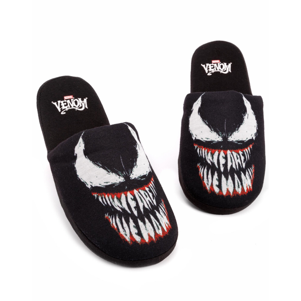 (7-8 UK) Marvel Mule Slippers (Mens Black)
