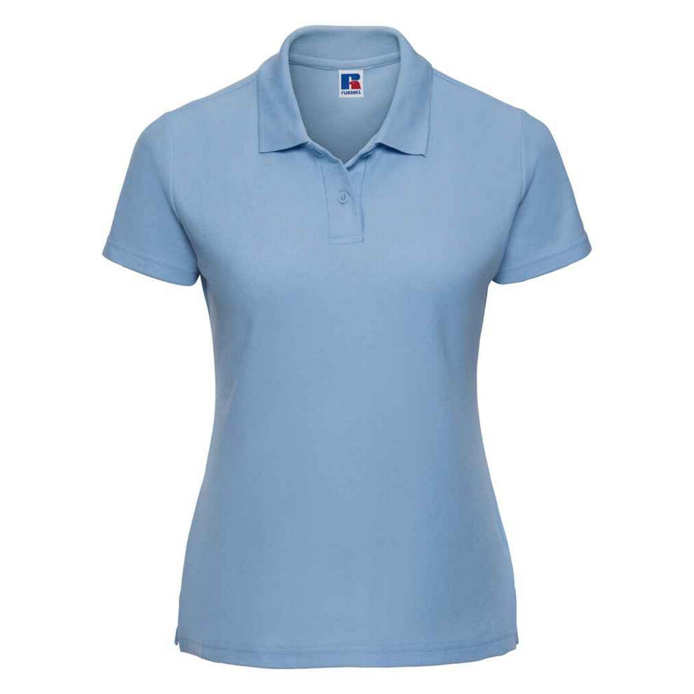 (10 UK, Sky Blue) Russell Womens/Ladies Pique Polo Shirt