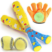 Children's Sports Toys Baseball Set Fitness Ball Toys Protective Baseball Gloves