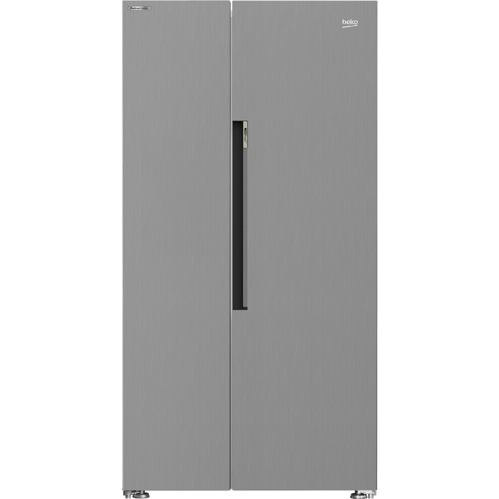 Beko HarvestFresh ASP342NDVPX American Fridge Freezer - Stainless Steel - E Energy Rating with Fast Freeze & NeoFrost Technology